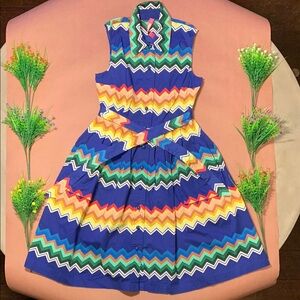 Tracy Reese Colorful Zigzag Dress